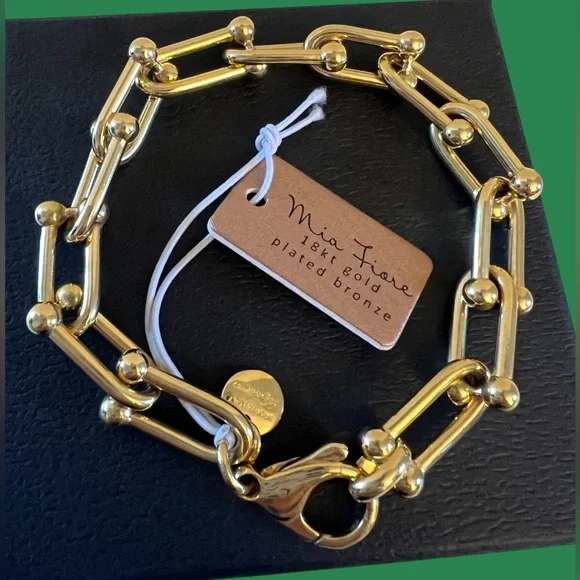 MIA Fiore Bracelet DyademaU Link18K Gold Plated Bronze made In
